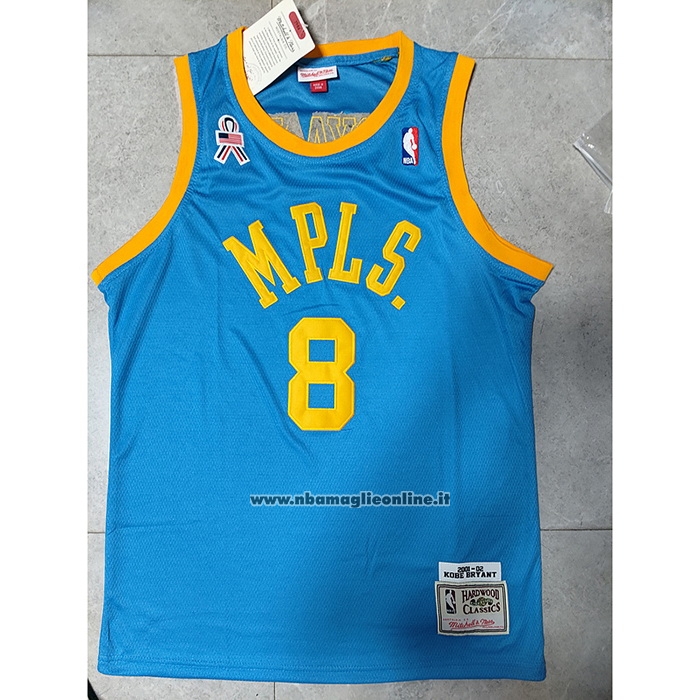 Maglia Los Angeles Lakers Kobe Bryant #8 Mitchell & Ness 2001-02 Blu